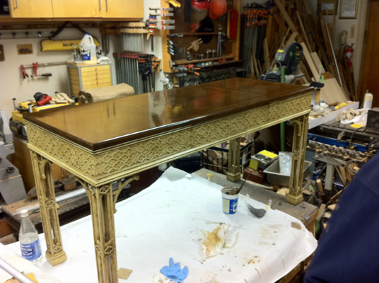 Antiquing Table